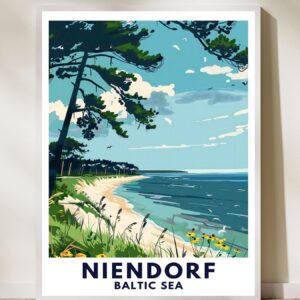 Schönerfühlen Produktbild ungerahmtes Poster von Niendorf Ostsee Steilküste Pinienwald