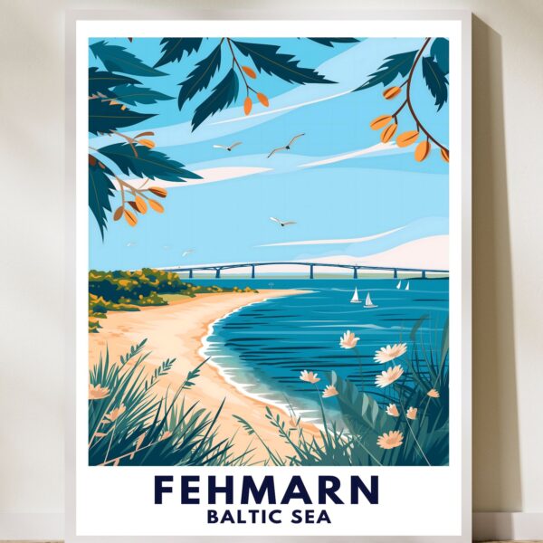 Schönerfühlen Produktbild ungerahmtes Poster von Fehmarn Sundbrücke Ostsee